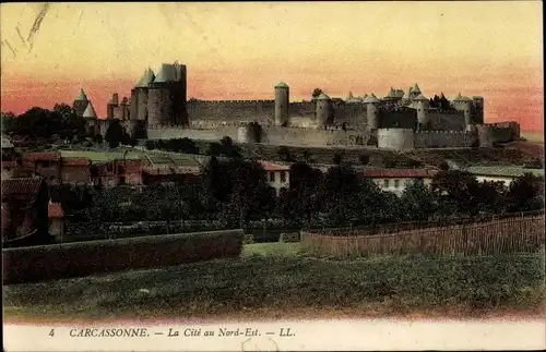 Ak Carcassonne-Aude, La Cite im Nordosten