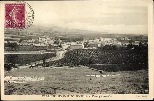 Ak Villeneuve Minervois Aude, Gesamtansicht