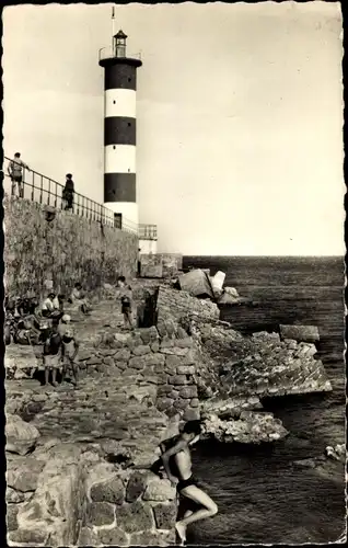 Ak Port la Nouvelle Aude, La Digue, Le Phare