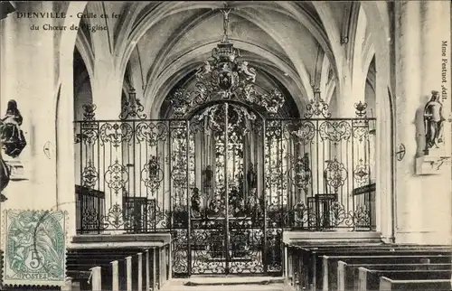 Ak Dienville Aube, Kirche, Innenansicht