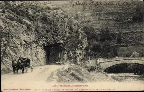 Ak Ariège, Kercabanac-Brücke und Tunnel