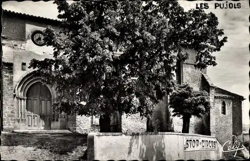 Ak Les Pujols Ariège, Die Kirche