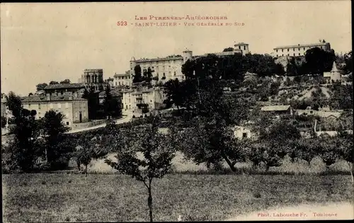 Ak Saint Lizier Ariège, Gesamtansicht des Südens