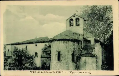 Ak St. Jean de Verges Ariège, Die Kirche