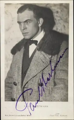 Ak Schauspieler Paul Hartmann, Portrait, Autogramm