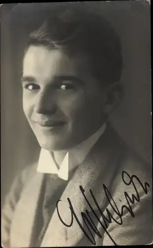 Ak Schauspieler Werner Schlinck, Porträt, Autogramm