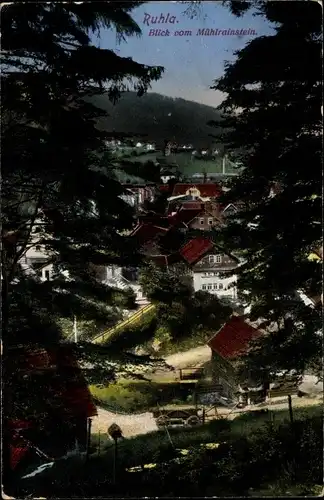 Ak Ruhla in Thüringen, Blick vom Mühlrainstein