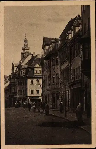 Ak Weimar in Thüringen, Marktstraße mit Schlossturm