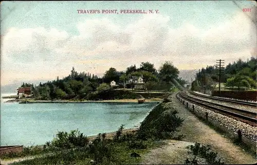 Ak Peekskill New York USA, Travers Point