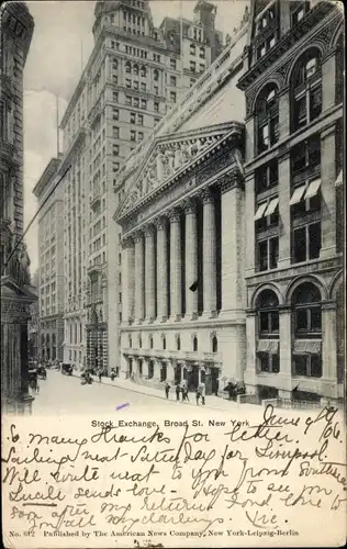Ak New York City USA, Stock Exchange, Broad Street
