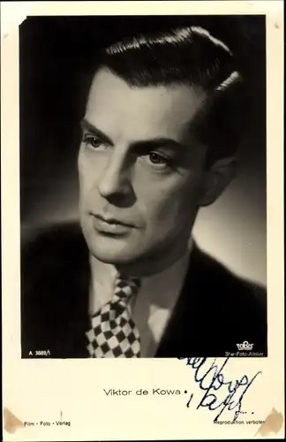 Ak Schauspieler Viktor de Kowa, Portrait, Autogramm