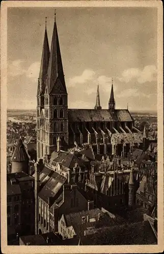Ak Lübeck in Schleswig Holstein, Marienkirche