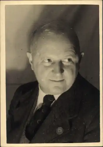 Foto Ak Schauspieler, Theater- und Opernregisseur Erich Walter, Portrait, Autogramm