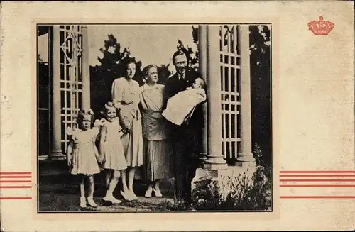 Ak Prinzessin Juliana der Niederlande, Bernhard, Prinzessinnen Beatrix, Irene, Margriet, Marijke