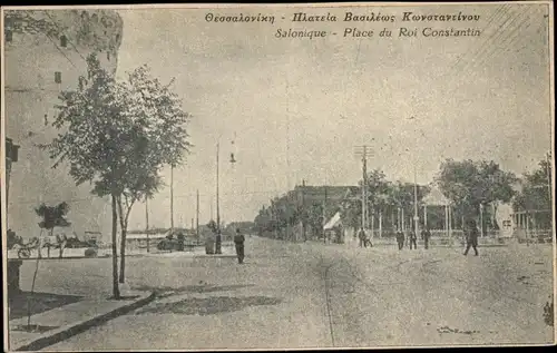 Ak Saloniki Thessaloniki Griechenland, König Konstantin Platz