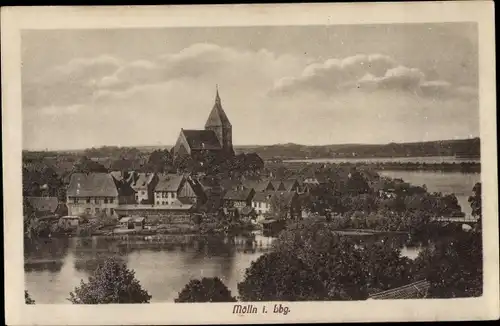 Ak Mölln in Lauenburg, Ortsansicht, Kirche, Stadtsee
