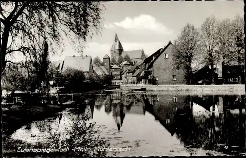 Ak Mölln in Lauenburg, Mühlenteich, Kirche