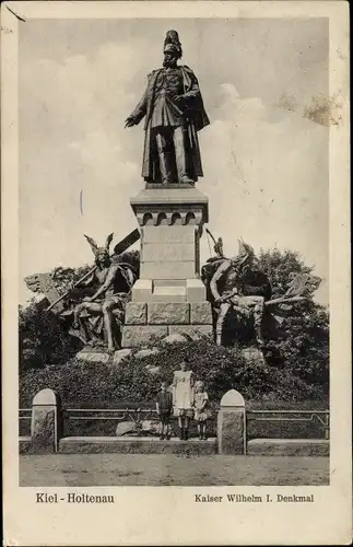 Ak Holtenau Kiel, Denkmal Kaiser Wilhelm l.