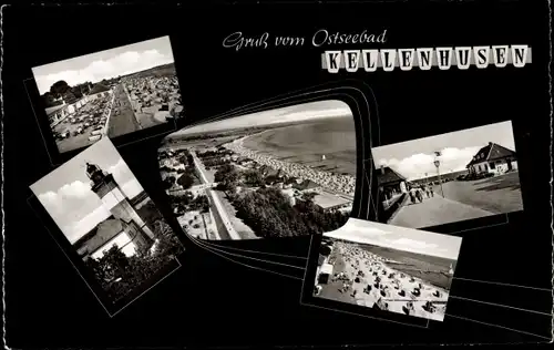 Ak Ostseebad Kellenhusen in Holstein, Leuchtturm, Strand, Luftbild