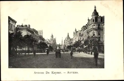Ak Antwerpen Antwerpen Flandern, Avenue de Keyser
