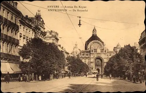 Ak Antwerpen Antwerpen Flandern, Avenue de Keyser