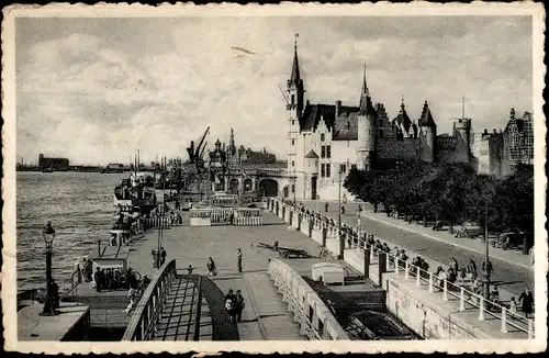 Ak Antwerpen Antwerpen Flandern, Le Steen, Le Port