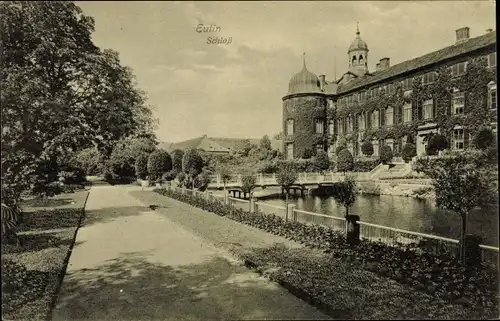 Ak Eutin in Ostholstein, Schloss, Graben, Brücke