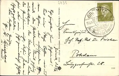 Ak Ostseebad Grömitz in Holstein, Strand, Anlegebrücke