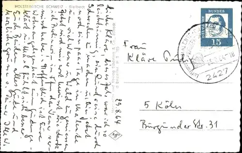 Ak Sielbeck Eutin in Ostholstein, Allee, Ufer