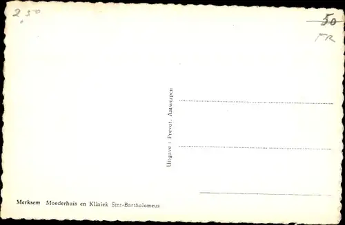 Ak Merxem Merksem Flandern Antwerpen, Sint-Bartholomäus-Mutterhaus und Klinik