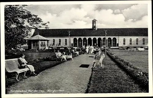 Ak Nordseebad Norderney Ostfriesland, Kurgarten