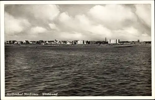 Ak Nordseebad Norderney Ostfriesland, Weststrand