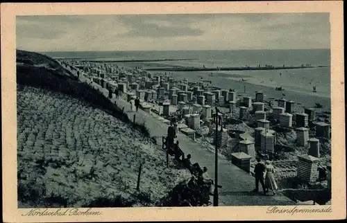 Ak Nordseebad Borkum in Ostfriesland, Strandpromenade
