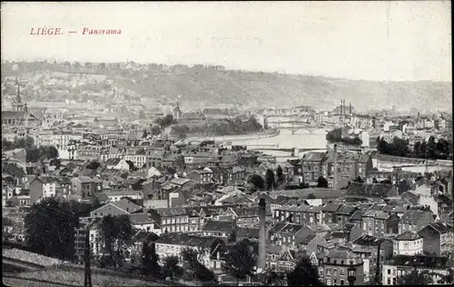 Ak Lüttich Lüttich Wallonien, Panorama