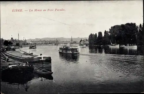 Ak Lüttich Lüttich Wallonien, La Meuse au Petit Paradis