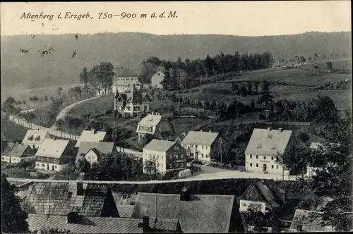 Ak Altenberg im Erzgebirge, Teilansicht, Vogelschau