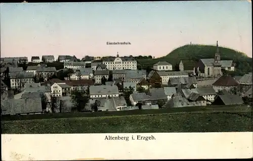 Ak Altenberg im Erzgebirge, Ort mit Eisenbahnschule