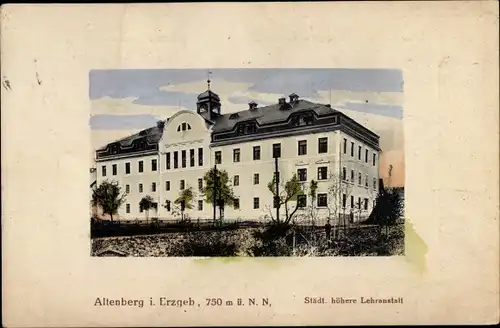 Ak Altenberg im Erzgebirge, Städt. höhere Lehranstalt