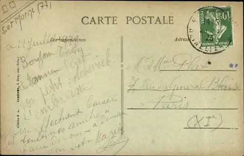 Ak Mormant Seine et Marne, L'Ecole, Restes des Ruines de l'Ancienne Eglise