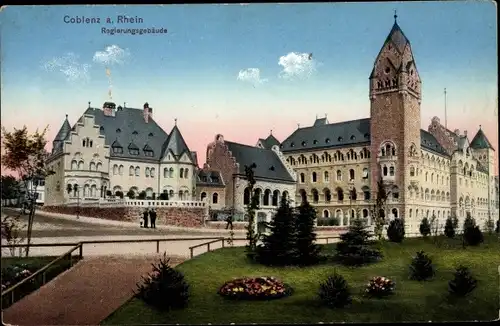 Ak Koblenz am Rhein, Regierungsgebäude