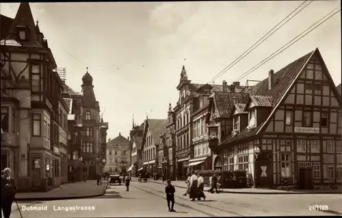 Ak Detmold in Nordrhein Westfalen, Langestraße