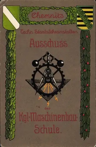 Studentika Ak Chemnitz in Sachsen, Techn. Staatslehranstalten, Ausschuss, Kgl. Maschinenbauschule