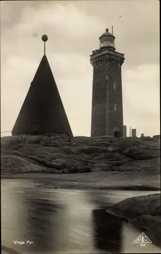 Ak Vinga Schweden, Fyr, Leuchtturm