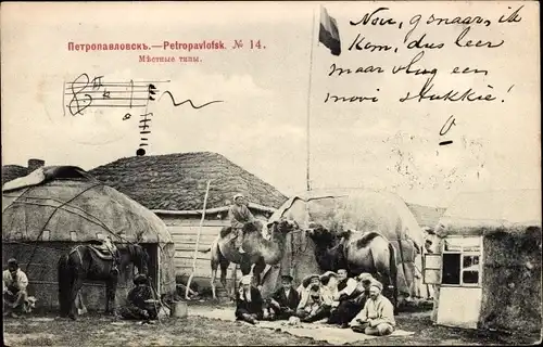 Ak Petropawlowsk Kasachstan, Anwohner, Jurten, Kamele