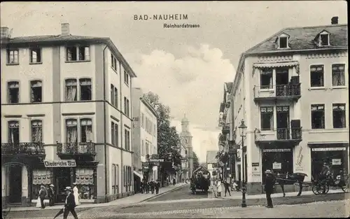 Ak Bad Nauheim in Hessen, Reinhardstraße, Geschäfte