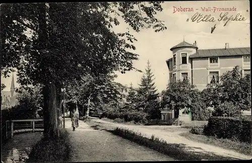 Ak Bad Doberan in Mecklenburg, Wall-Promenade, Villa Sophie