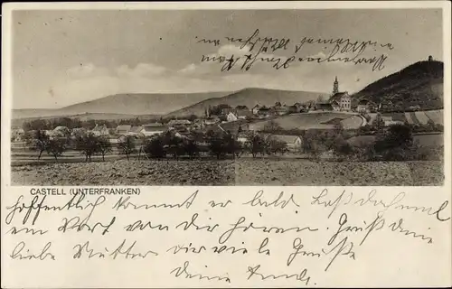 Ak Castell Unterfranken, Panorama