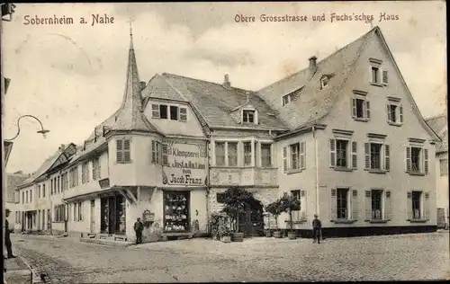 Ak Bad Sobernheim an der Nahe, Obere Großstraße, Klempnerei Jacob Franz, Fuchs'sches Haus