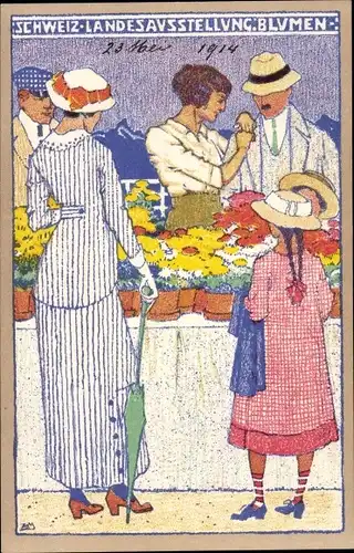 Künstler Ak Bern Stadt Schweiz, Schweizer Landes-Ausstellung 1914, Blumen
