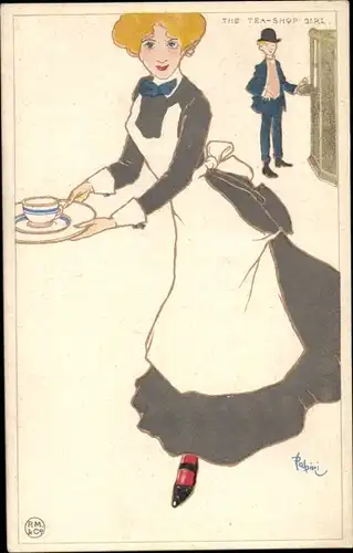 Künstler Ak Rabini, The Tea-Shop Girl